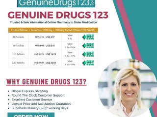 Online Medication Shop: Emtricitabine Truvada in Stock