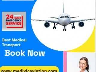 Pick Expeditious Patient Transport Service Air Ambulance in Hyderabad by Medivic
