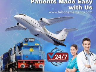 Falcon Emergency Train Ambulance in Patna is offering Critical Care Services