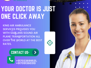 Air Ambulance Service in Indore, Madhya Pradesh by King- Emergency and Non-emergency