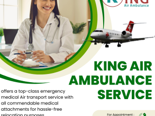 Air Ambulance Service in Dibrugarh by King- Well Maintained