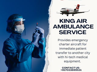 Air Ambulance Service in Vellore By King- Quickest Medium of Medical Transport