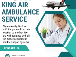 Air Ambulance Service in Varanasi by King- Advanced Facilities Offered to the Patients During the Journey.