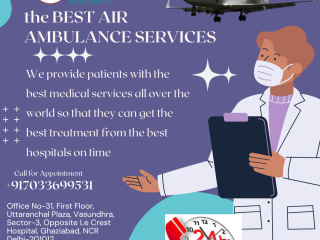 Vital Life-line Air Ambulance Service in Lucknow by King