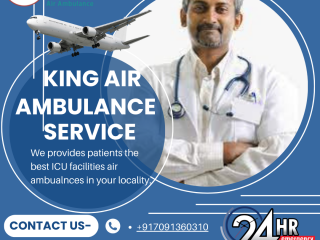 Critical Condition Air Ambulance Service in Darbhanga by King