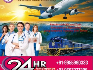 Get Risk Free ICU train Ambulance Offered by Panchmukhi Train Ambulance in Ranchi