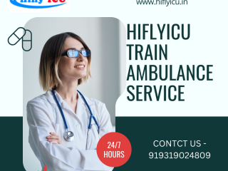 Good and Greatest Transportation Facilities for The Patients in Bokaro by Hiflyicu in Train Ambulance