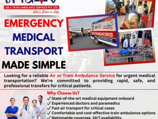 The Great Amenities of Tridev Air Ambulance Services in Patna Sort Out Problem