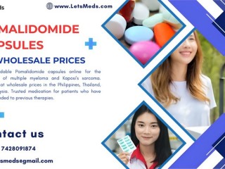 Indian Generic Pomalid 4 mg Pomalidomide Capsule Brand Price in the Philippines - Buy From LetsMeds At Wholesale Prices