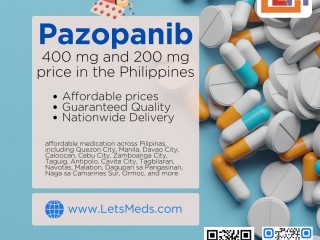 Pazopanib 400 mg and 200 mg price in the Philippines