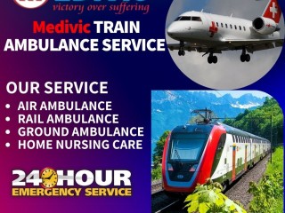 Select the Medivic Train Ambulance in Silchar to Ensures Timely Medical Support
