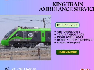 Select risk-free King Train Ambulance Services in Guwahati to transport your injured patient