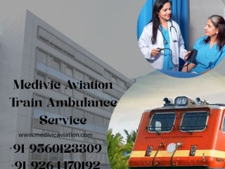 Medivic Aviation Train Ambulance Service in Bhopal, lower-cost with high-tech facility