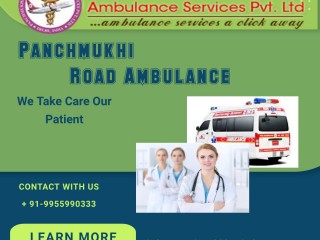 Panchmukhi Road Ambulance Services in  Connaught Place, Delhi with Excellent Medical Staff