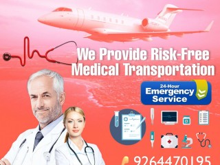 Sky Air Ambulance Service in Delhi with Advanced Ventilator Setup