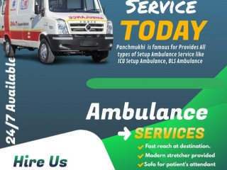 Panchmukhi Road Ambulance Services in Bawana, Delhi with Comfortable Services