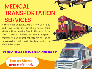 Ansh Air Ambulance Service in Patna  High Technology Builds Equipment Available