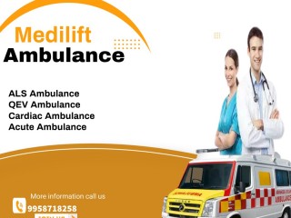 Medilift Ambulance Service in Saguna More, Patna  High-level Facility