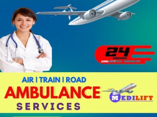 Pick Rescue Air Ambulance Service in Dibrugarh via Medilift with Unconventional Support