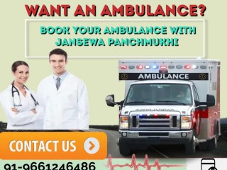 Jansewa Panchmukhi Ambulance in Mayur Vihar with Medically Necessary Equipment