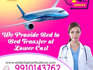 Vedanta Air Ambulance Service in Bhagalpur with Modern Equipment