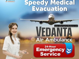 Vedanta Air Ambulance Service in Bikaner with Bed-to-Bed Medical Facility