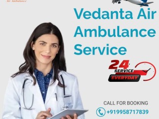 Vedanta Air Ambulance Service in Dimapur with Well-Practiced Medical Squad