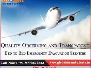 Use Global Air Ambulance Service in Silchar with all kinds of Medical Tools