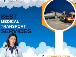 Vedanta Air Ambulance Service in Coimbatore with Special Care Medical Team