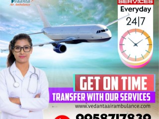 Vedanta Air Ambulance Service in Goa with Experienced and Trained Medical Crew