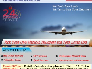 Aeromed Air Ambulance Services in Bangalore - Just Call and Get All The Medical Advantages