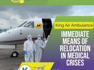 Gain Air Ambulance Service in Dibrugarh by King with Advanced ICU Setup