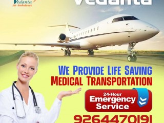 Vedanta Air Ambulance Service in Muzaffarpur with Emergency Patient Evacuation