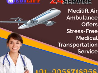 Hire The Air Ambulance Varanasi to Delhi by Medilift for Comfortable Shifting