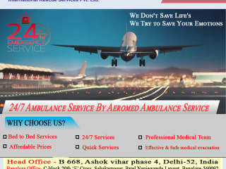 Aeromed Air Ambulance Services in Raipur - All Solutions with Medical Care Arrangements