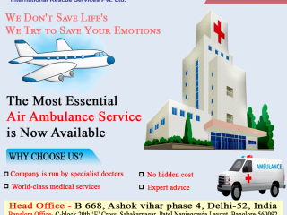 Aeromed Air Ambulance Services in Dibrugarh - Patient Will Feel Relaxed Moving