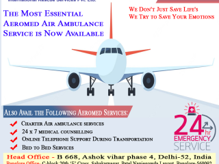 Aeromed Air Ambulance Services in Lucknow - The Best Brands and Are Also ISO-Certified