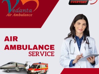 Vedanta Air Ambulance Service in Vijayawada with Essential Medical Equipment