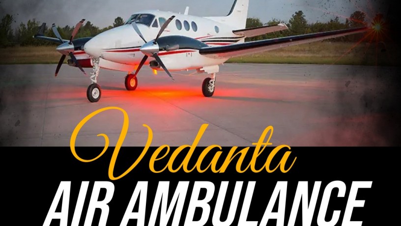 vedanta-air-ambulance-service-in-bagdogra-with-emergency-medical-equipment-big-0