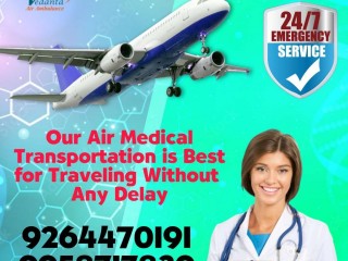 Vedanta Air Ambulance Service in Kochi with Matchless Medical Assistance