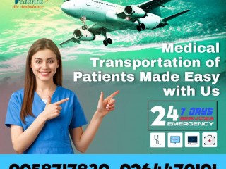 Vedanta Air Ambulance Services in Bhagalpur with a Highly Qualified Medical Team