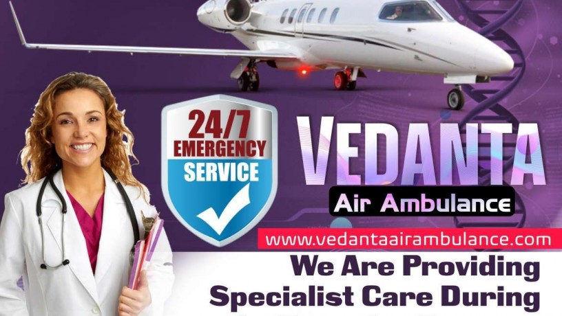 vedanta-air-ambulance-service-in-vijayawada-with-all-modern-medical-tools-big-0