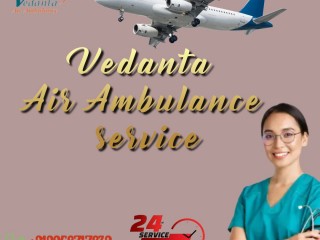 Vedanta Air Ambulance Service in Kanpur Provide   Intensive Care Facilities