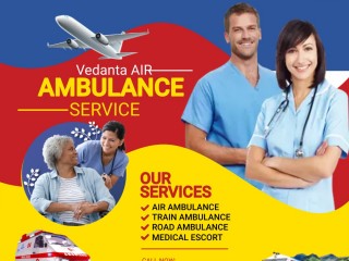 Vedanta Air Ambulance Service in Lucknow with Fully ICU Equipped Private Jets