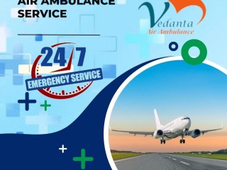 Vedanta Best Air Ambulance services in Hyderabad with Medical Doctor Team