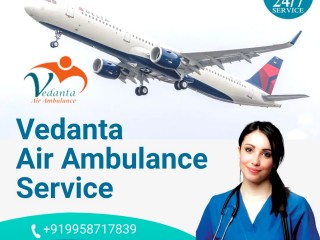 Vedanta Air Ambulance Service in Purnia with Modern Medical Equipment