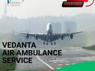 Vedanta Air Ambulance Service in Vijayawada with Special Care Medical Team