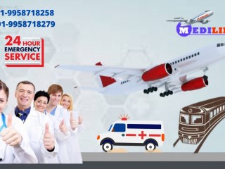 Gain Air Ambulance in Jamshedpur by Medilift with Specialist Medical Care
