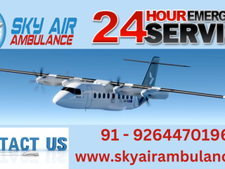Sky Air Ambulance from Dibrugarh with Modern Equipment