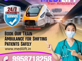 Medilift Train Ambulance Service in Guwahati with Highly Professional Medical Team
